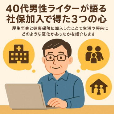 40代男性ライターが語る社保加入で得た3つの安心